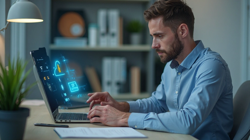 Облачное хранилище с документами на экране компьютера